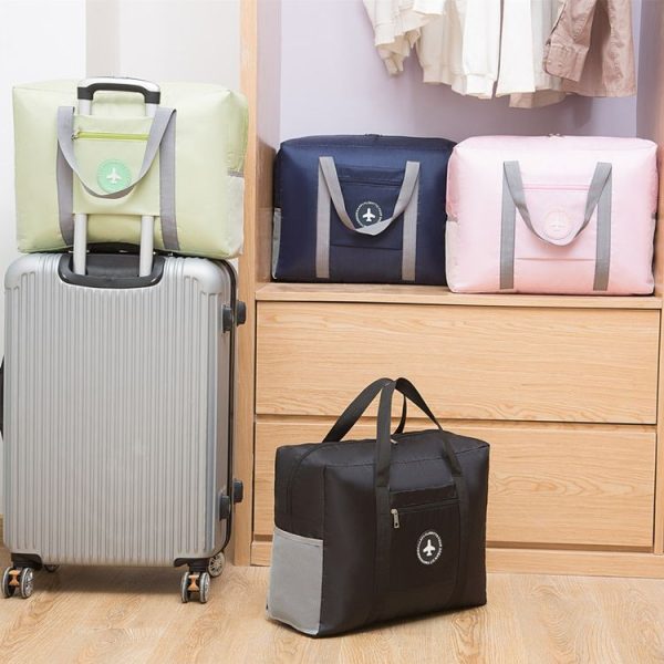Thickened Luggage Bag Can Put Trolley Case Folding Travel Bag (Black) - Image 2