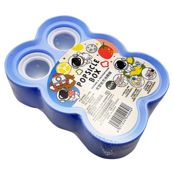 Astronaut Silicone Ice Mold Homemade DIY Popsicle Ice Cream Cartoon Mold (Blue) - Image 3