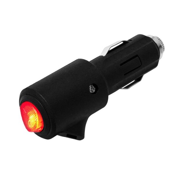 15A Car LED Indicator Light With Switch Cigarette Lighter Plug (Assembled)