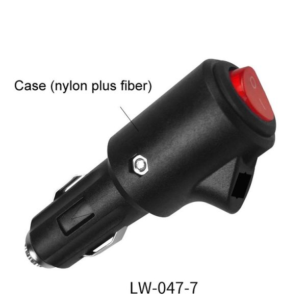 15A Car LED Indicator Light With Switch Cigarette Lighter Plug (Assembled) - Image 4