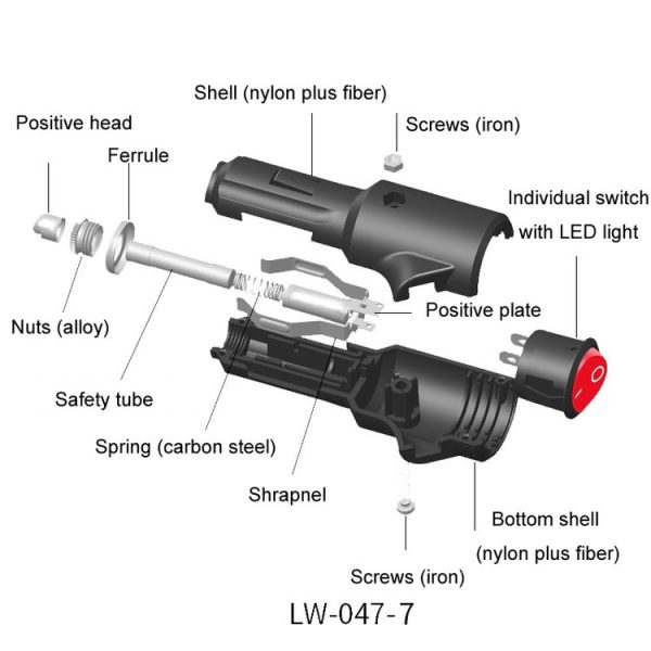 15A Car LED Indicator Light With Switch Cigarette Lighter Plug (Assembled) - Image 5