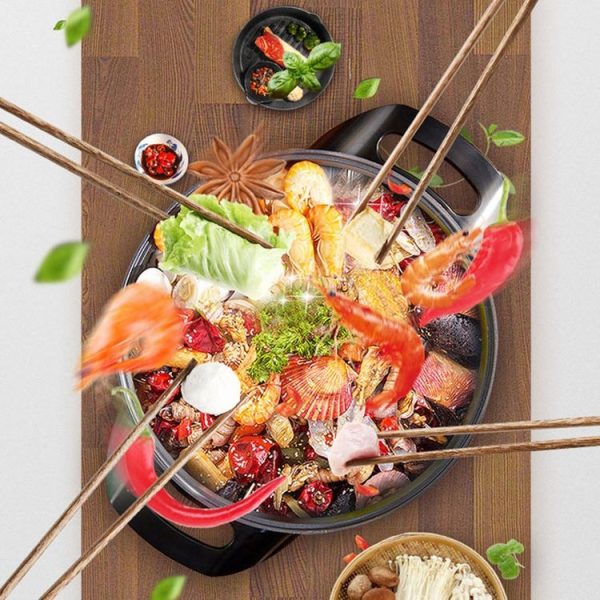 32cm Wooden Extra Long Chopsticks Household Anti-scald Non-slip Chopsticks For Hotpot Frying - Image 6