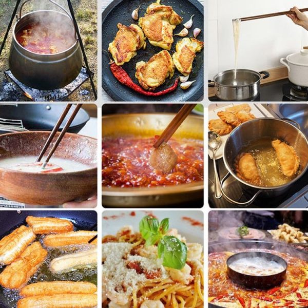 32cm Wooden Extra Long Chopsticks Household Anti-scald Non-slip Chopsticks For Hotpot Frying - Image 8