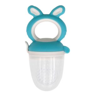 Baby Pacifier Fruit And Vegetable Auxiliary Feeder Baby Bites Feeder Nipples, Color: Large Blue