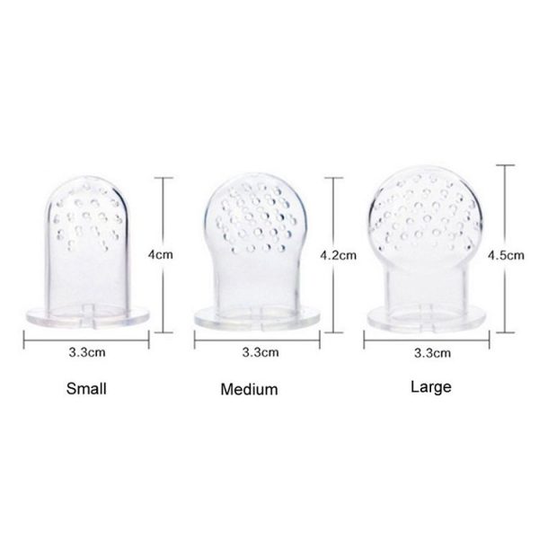 Baby Pacifier Fruit And Vegetable Auxiliary Feeder Baby Bites Feeder Nipples, Color: Large Blue - Image 3