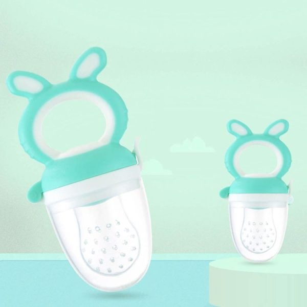 Baby Pacifier Fruit And Vegetable Auxiliary Feeder Baby Bites Feeder Nipples, Color: Large Blue - Image 6