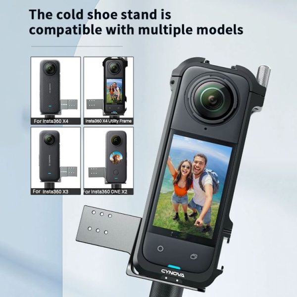 Insta360 X4 / X3 / One X2 CYNOVA Cold Shoe Expansion RODE Wireless GO Microphone - Image 4