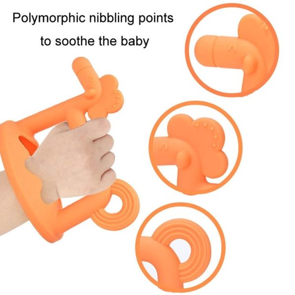 Silicone Baby Teether Anti-Eating Hand Bracelets Baby Teething Stick Toy, Color: Pony Blue - Image 4