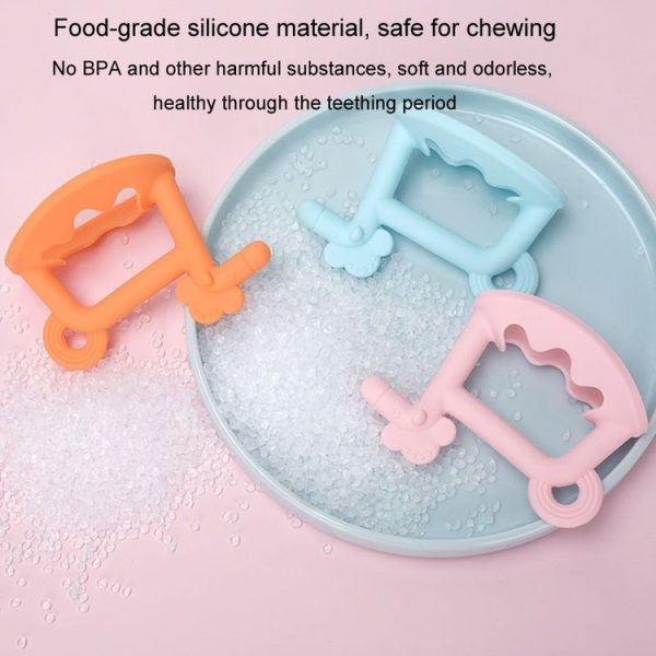Silicone Baby Teether Anti-Eating Hand Bracelets Baby Teething Stick Toy, Color: Pony Blue - Image 6