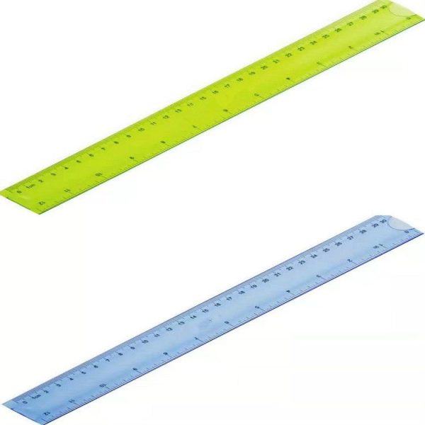 Soft Ruler Student Flexible Ruler Tape Measure Straight Ruler Office School Supplies, Length: 30cm (Blue / Green Random Delivery) - Image 2