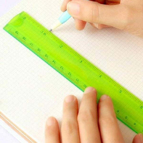 Soft Ruler Student Flexible Ruler Tape Measure Straight Ruler Office School Supplies, Length: 30cm (Blue / Green Random Delivery) - Image 6