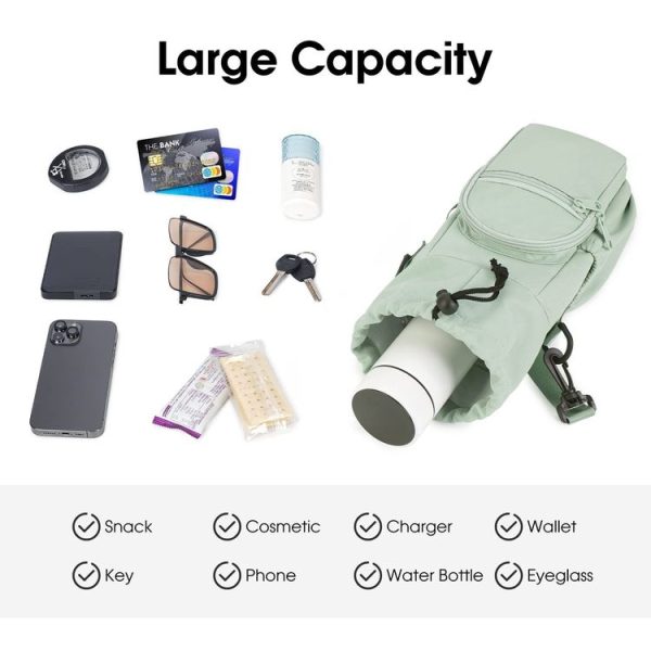 Water Bottle Holder With Strap Cross Body Sling Bag For Within 40oz Cup (Black) - Image 2