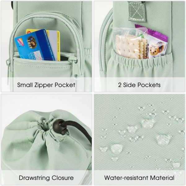 Water Bottle Holder With Strap Cross Body Sling Bag For Within 40oz Cup (Black) - Image 6