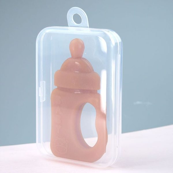 Baby Silicone Teether Bottle Bite Teether Teething Stick, Color: With Box Nano Color