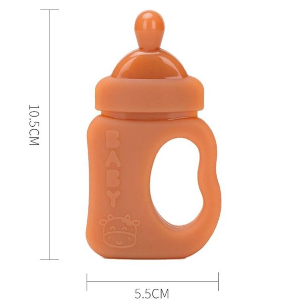 Baby Silicone Teether Bottle Bite Teether Teething Stick, Color: With Box Nano Color - Image 4