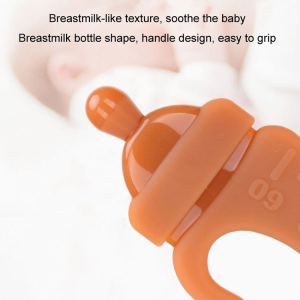 Baby Silicone Teether Bottle Bite Teether Teething Stick, Color: With Box Nano Color - Image 7