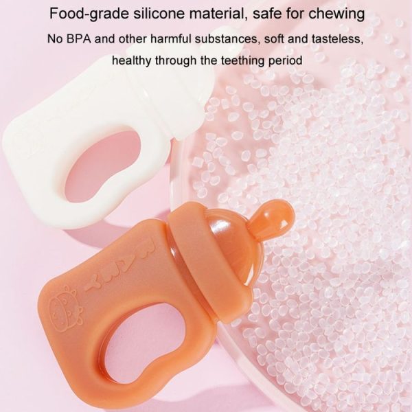 Baby Silicone Teether Bottle Bite Teether Teething Stick, Color: With Box Nano Color - Image 8