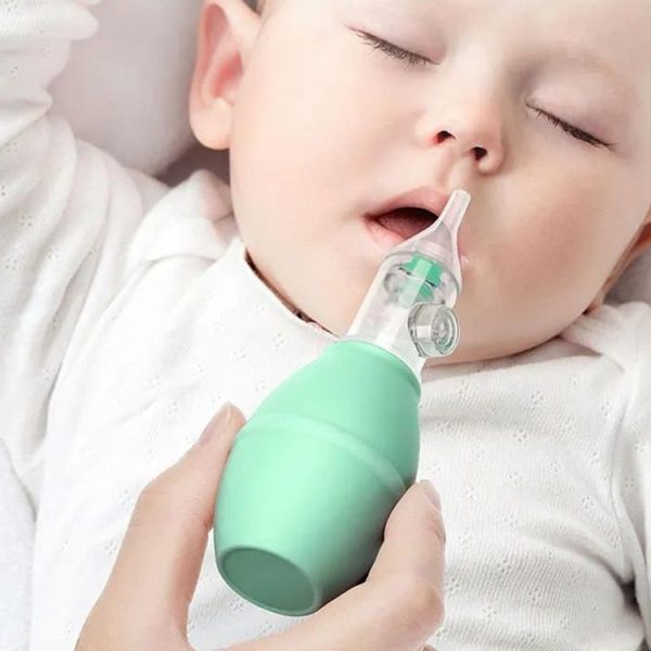 Baby Nasal Aspirator Anti-Reflux Air Pump Nasal Booger Cleaning Tool (Light Green) - Image 2