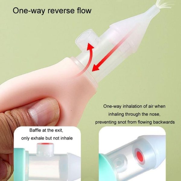 Baby Nasal Aspirator Anti-Reflux Air Pump Nasal Booger Cleaning Tool (Light Green) - Image 6
