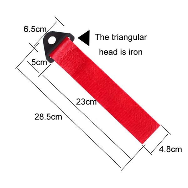 Car Modified Tow Rope Bumper Decorative Streamer, Color: Red (No Words) - Image 3