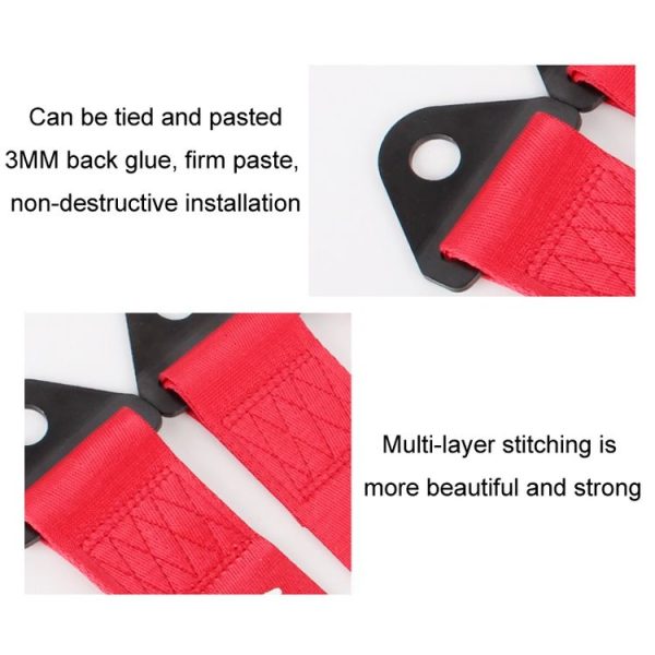 Car Modified Tow Rope Bumper Decorative Streamer, Color: Red (No Words) - Image 4