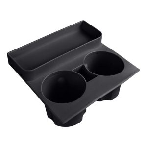 Tesla Model3 / Y Central Water Cup Limiter Silicone Coaster (Black)