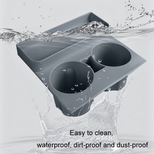 Tesla Model3 / Y Central Water Cup Limiter Silicone Coaster (Black) - Image 5