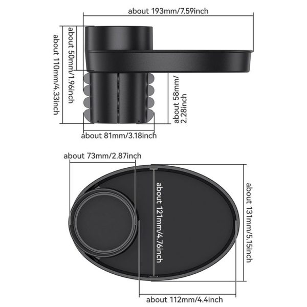 Car Drink Cup Holder Portable Hook Storage Rack (Black) - Image 3