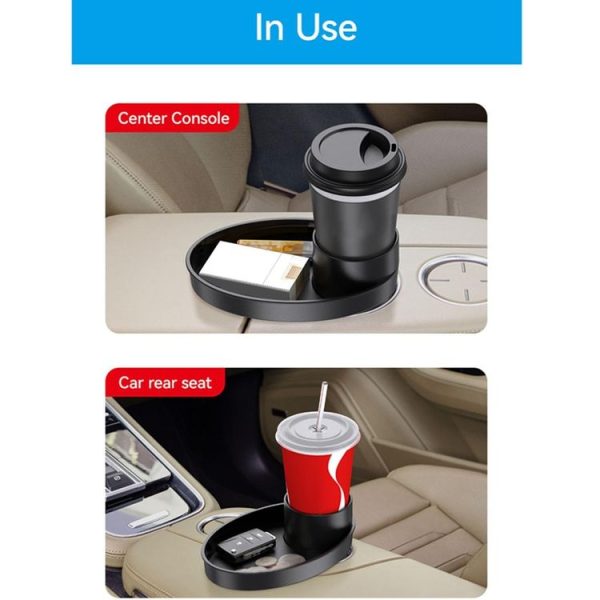 Car Drink Cup Holder Portable Hook Storage Rack (Black) - Image 4