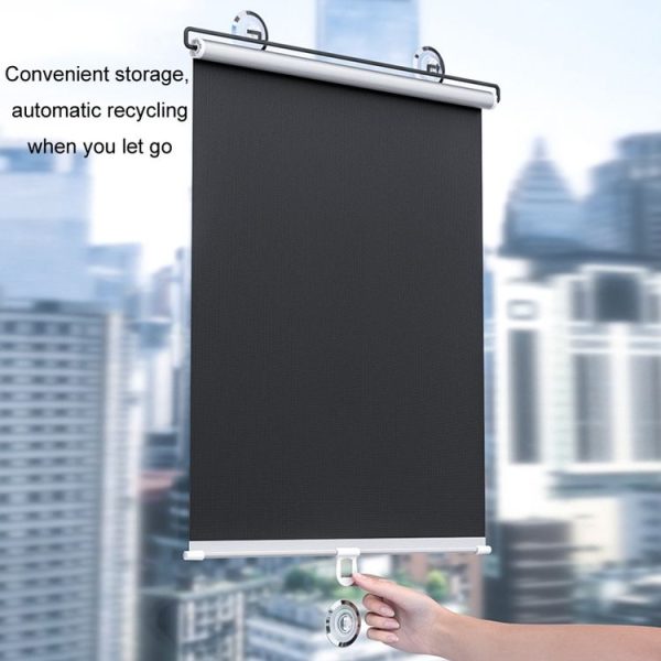 40x60cm Car Summer No-punch Retractable Titanium Silver Sunshade Curtain - Image 6