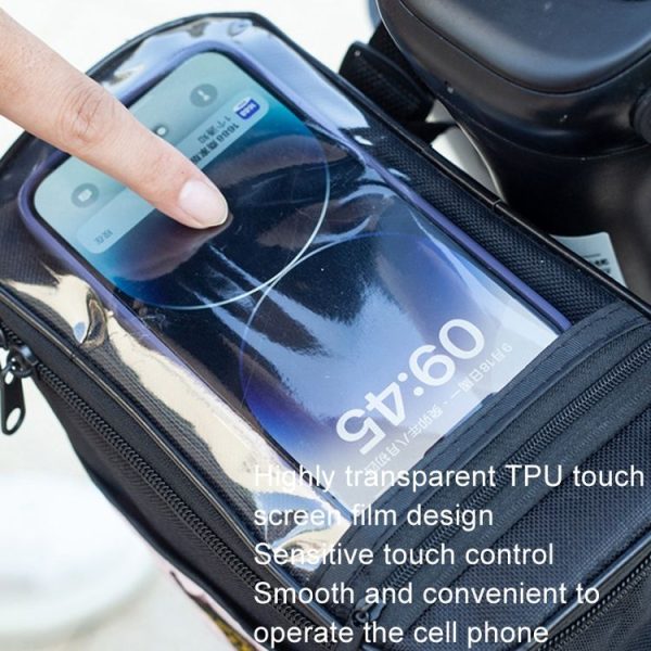 Electric Bike Riding Hanging Bag Large Capacity Waterproof Bicycle Front Hanging Bag (Pink) - Image 3
