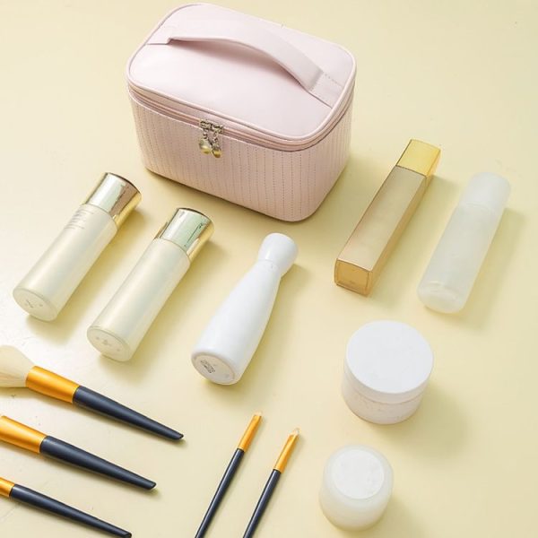 Multi-Purpose Cake Makeup Bag Portable Desktop Storage Bag (Beige) - Image 4