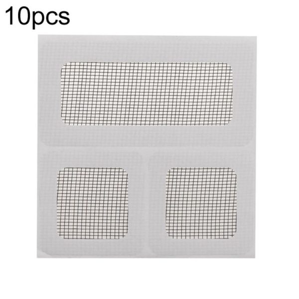 10pcs Household Floor Drain Stickers Anti-Mosquito Stickers For Screens Window Screen Hole Repair Subsidies (3 Rectangle Structure)