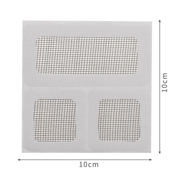10pcs Household Floor Drain Stickers Anti-Mosquito Stickers For Screens Window Screen Hole Repair Subsidies (3 Rectangle Structure) - Image 2