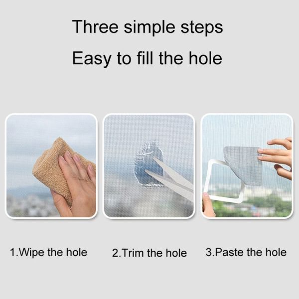 10pcs Household Floor Drain Stickers Anti-Mosquito Stickers For Screens Window Screen Hole Repair Subsidies (3 Rectangle Structure) - Image 9