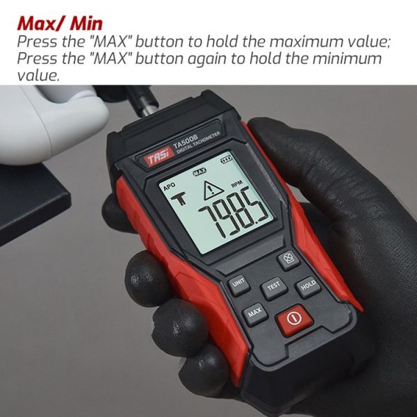 TASI TA500A Optical Measurement Laser Tachometer Digital Display Measuring Speed Meter - Image 10