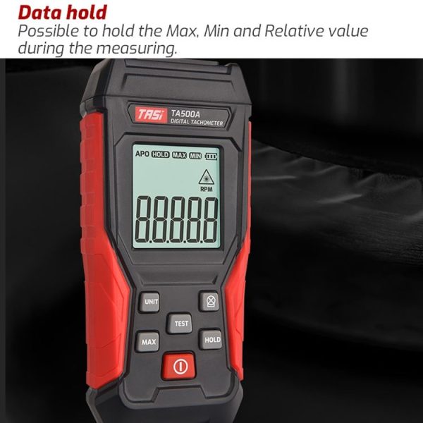 TASI TA500A Optical Measurement Laser Tachometer Digital Display Measuring Speed Meter - Image 7