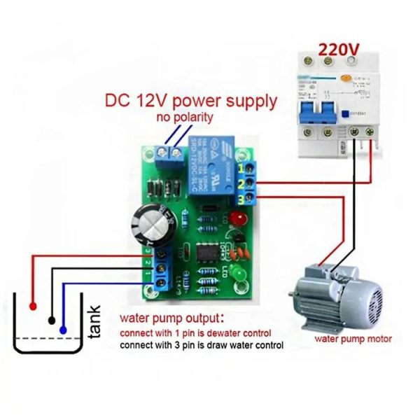 DC12V 10A Liquid Level Controller Sensor Module Water Level Detection Sensor DIY Kit - Image 6