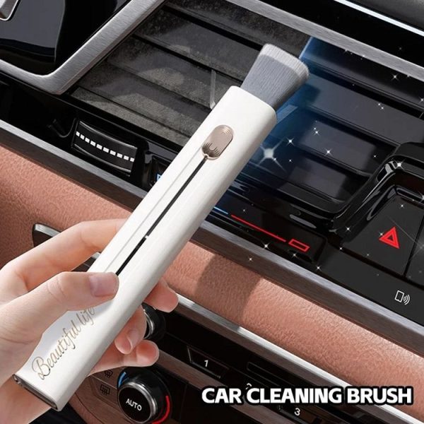 Car Air Conditioner Air Outlet Gap Dust Cleaning Soft Brush (Grey) - Image 7