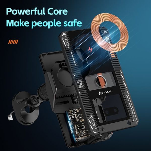 15W QI Protocol Wireless Car Charger Smart Induction Phone Holder (Black) - Image 5
