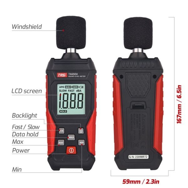 TASI TA650A Decibel Detector House Volume Tester Noise Meter - Image 3