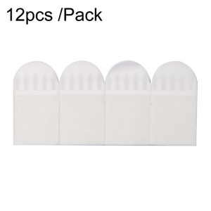 16 x 29mm 12pcs / Pack Strong Stainless Adhesive Removable Sticky Hooks Household Fixing Tearable Backing Stickers