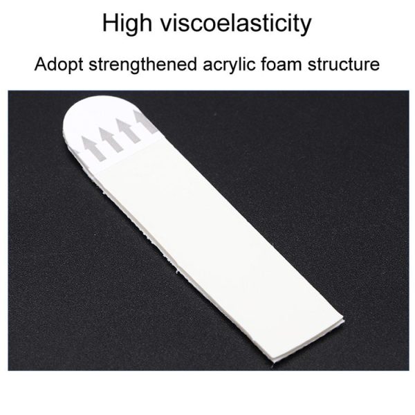 16 x 29mm 12pcs / Pack Strong Stainless Adhesive Removable Sticky Hooks Household Fixing Tearable Backing Stickers - Image 4