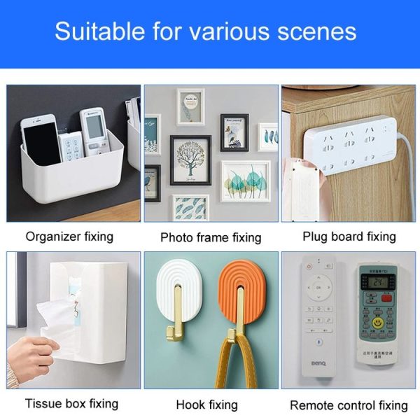 16 x 29mm 12pcs / Pack Strong Stainless Adhesive Removable Sticky Hooks Household Fixing Tearable Backing Stickers - Image 7