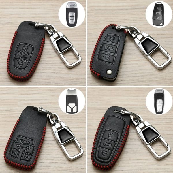 Audi A Car Folding Key Cover Multifunctional Keychain Anti-lost Number Plate - Image 2