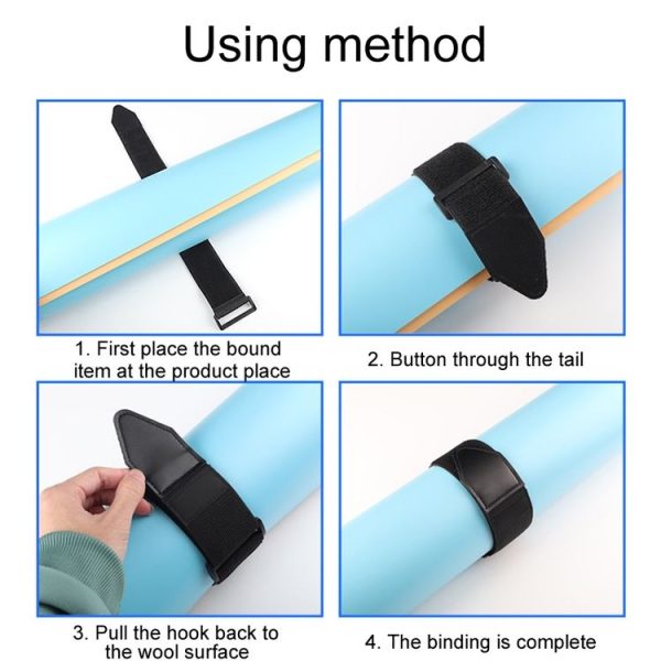 25 x 225mm Elastic No Grip Straps Heavy Duty Storage Release Organizer Tapes - Image 8