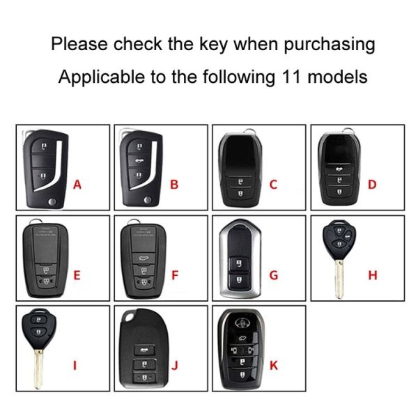 Toyota Car Key Cover Multifunctional Keychain Anti-lost Number Plate, Style: A - Image 3