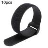 10pcs Nylon Cable Storage Snap Tape Reverse Buckle Type Fixed Packing Strap, Model: Black 20 x 150mm