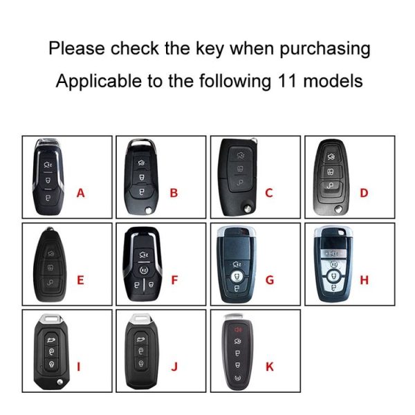 Ford Car Key Cover Keychain Anti-lost Number Plate, Style: A - Image 3