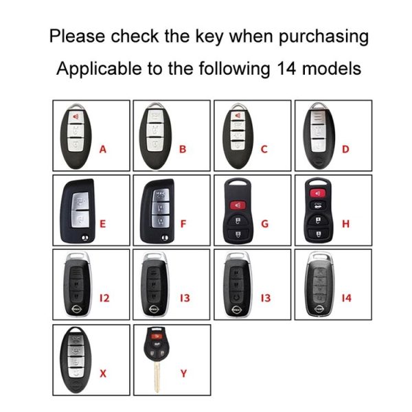 Nissan Car Key Cover Keychain Anti-lost Number Plate, Style: A - Image 3